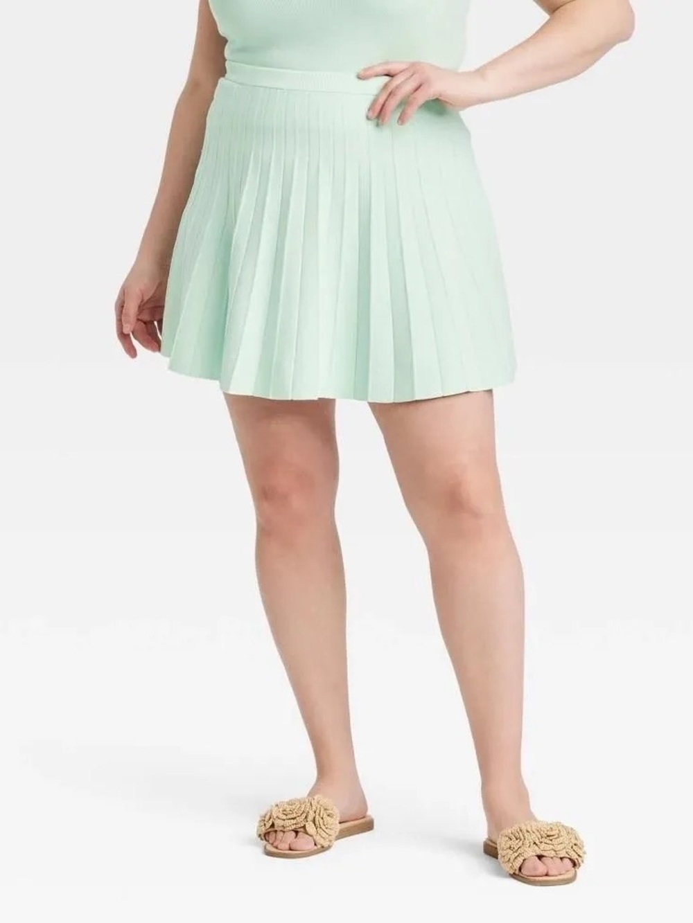 a new day Pleated Mini Skirt in Mint